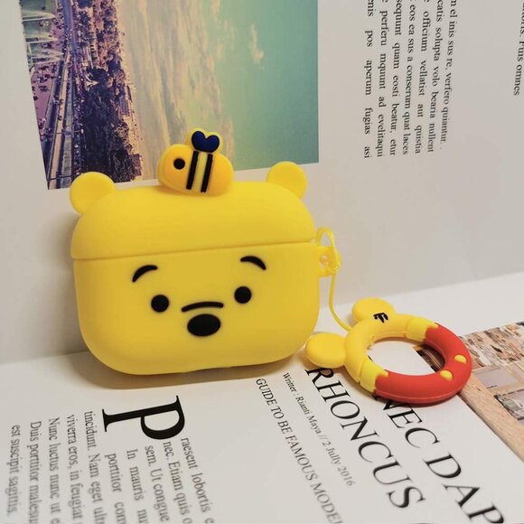 Disney Winnie the Pooh AirPods Pro Case – Fits 1st/2nd Gen Silicone Cover + Ring - Picture 2 of 6